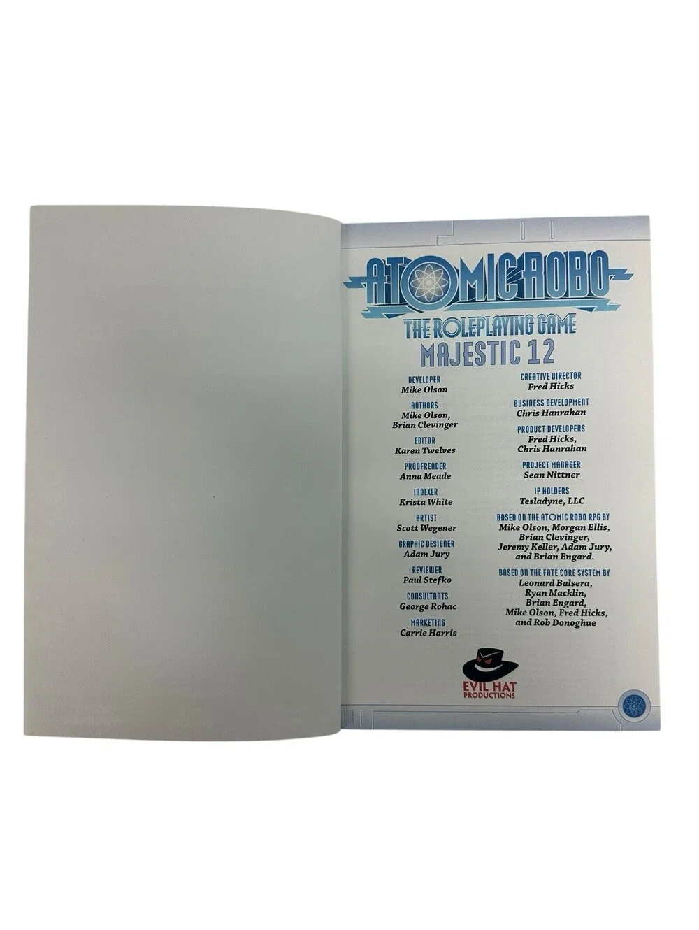 Atomic Robo - The Roleplaying Game (Evil Hat Productions) Rulebook, Majestic 12